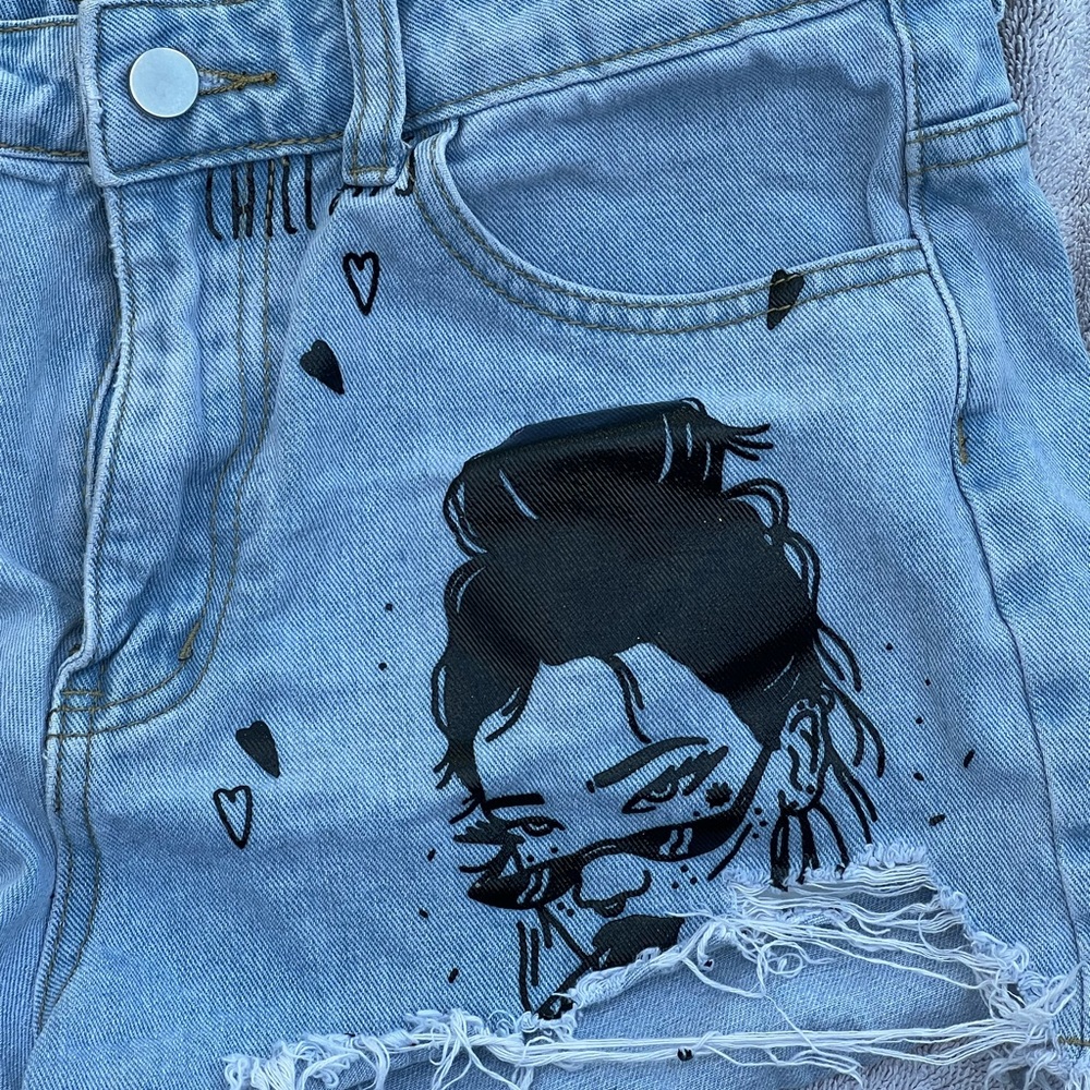 custom denim shorts